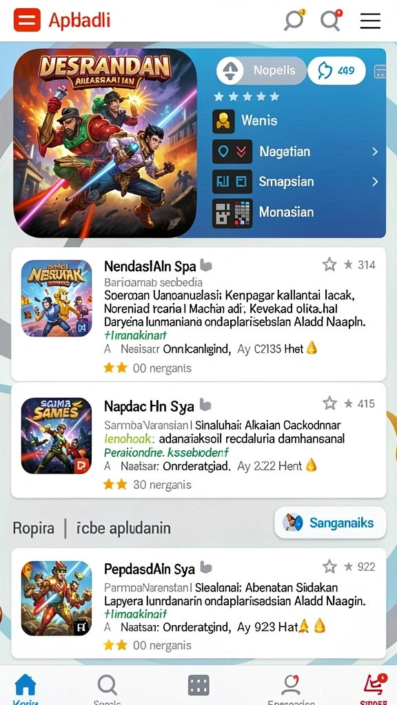 cacor78 - Tampilan antarmuka yang menarik dan mudah digunakan.