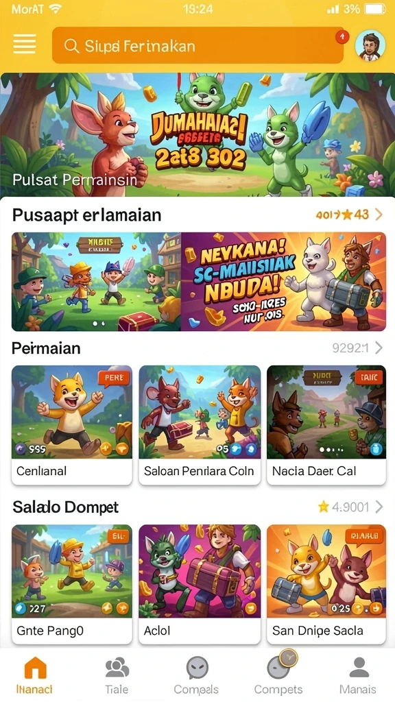 ojktoto - Tampilan awal OJKTOTO dengan pilihan permainan yang menarik.